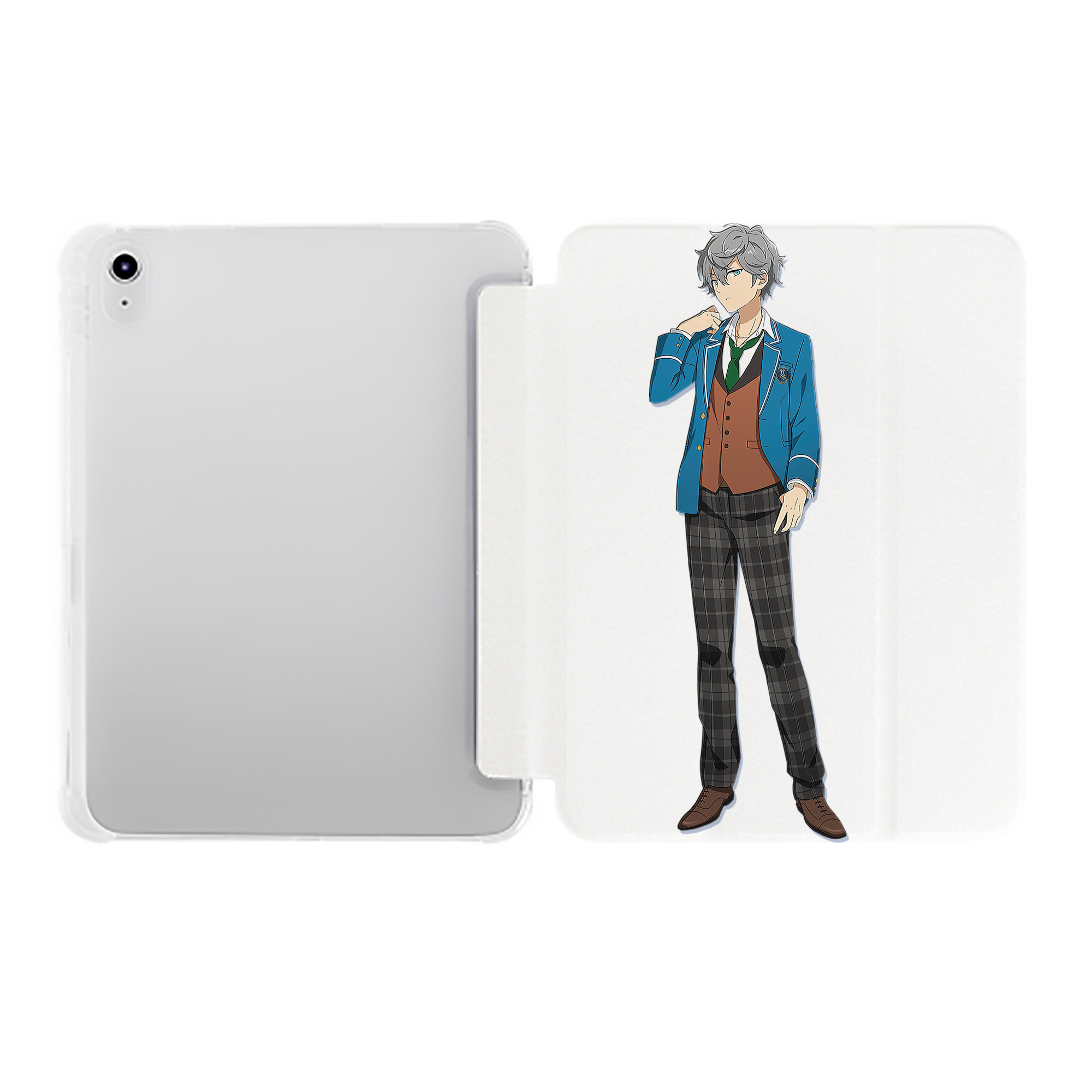 （画像用） あんさんぶるスターズ! Ensemble Stars IPad ケース ペン収納付き 三つ折りスタンド PUレザー×シリコン 対応機種9.5/10.5/10.9インチ